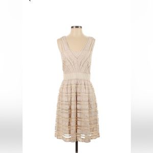 Baraschi ivory knee length dress